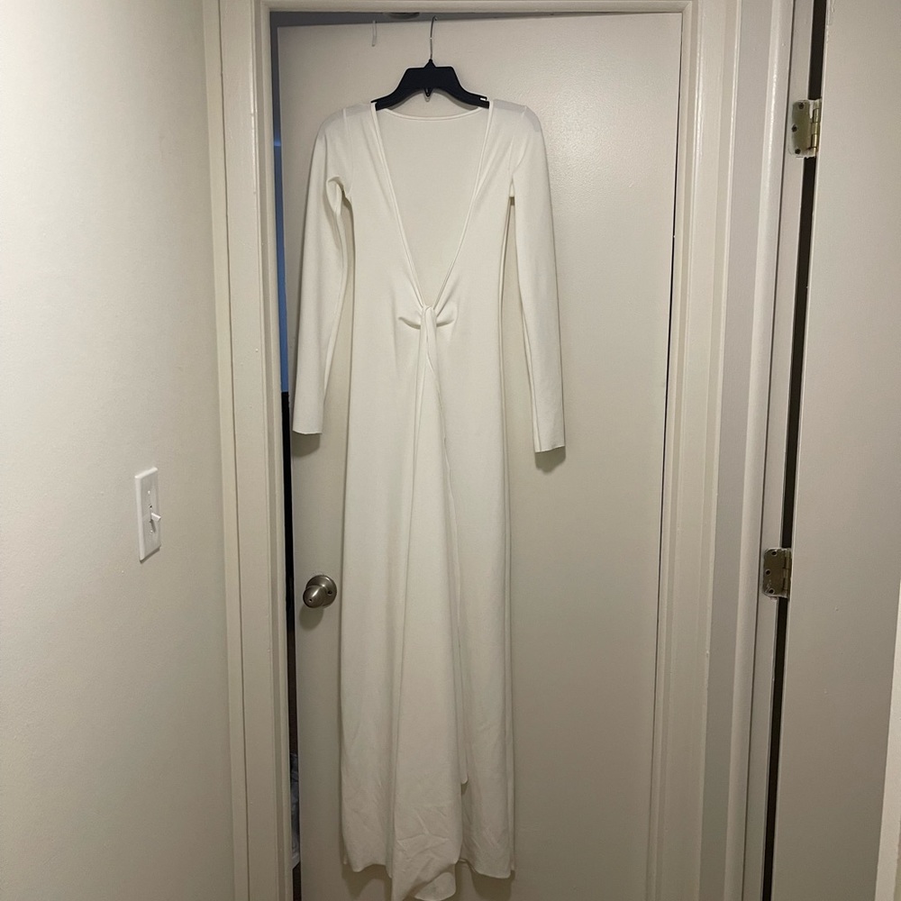 White custom prom dress